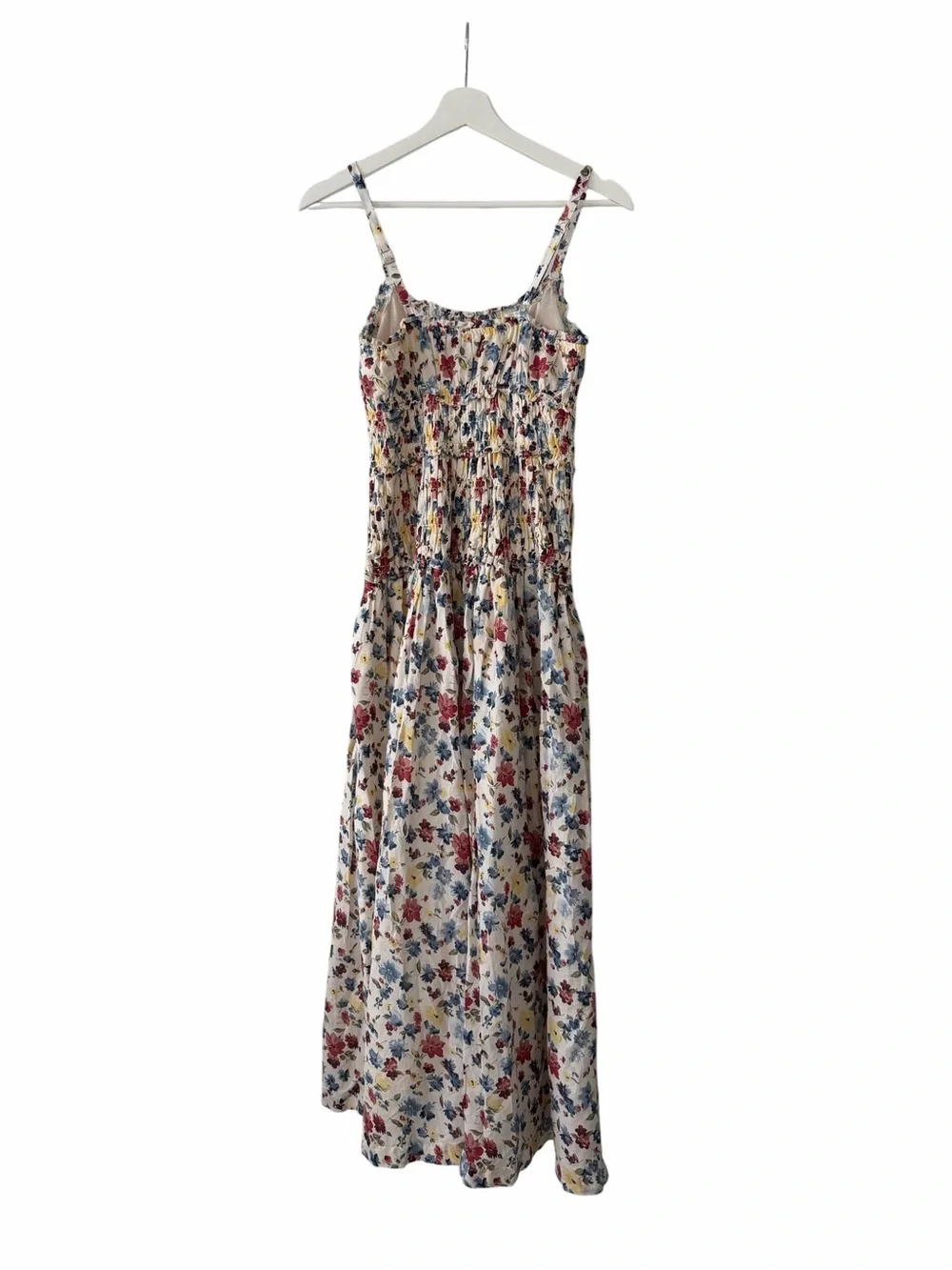 Abercrombie & Fitch Bra Free Smocked Drop Waist Maxi Dress Size Small